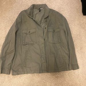 Lightweight canvas jacket. Army green, LIKE BRAND NEW!
